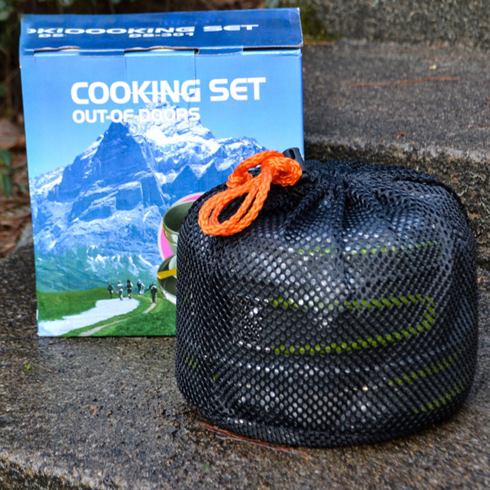 Camping Cooking Pots And Pans Set - مجموعة أدوات طهي للتخييم في الهواء