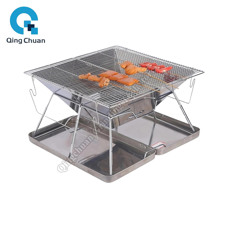Campfire Cooking - شواية تخييم قابلة للطي من الفولاذ