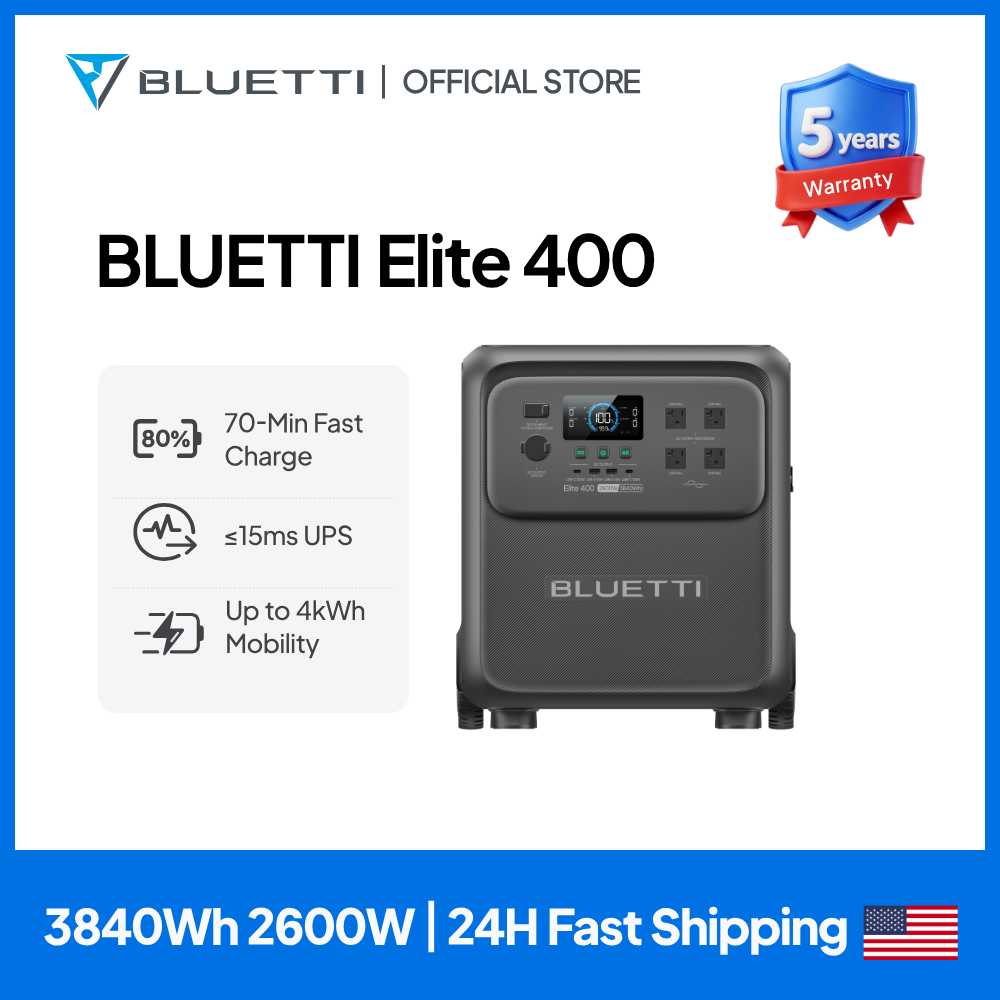 Camping Cooking Electric - محطة طاقة شمسية BLUETTI Elite 400