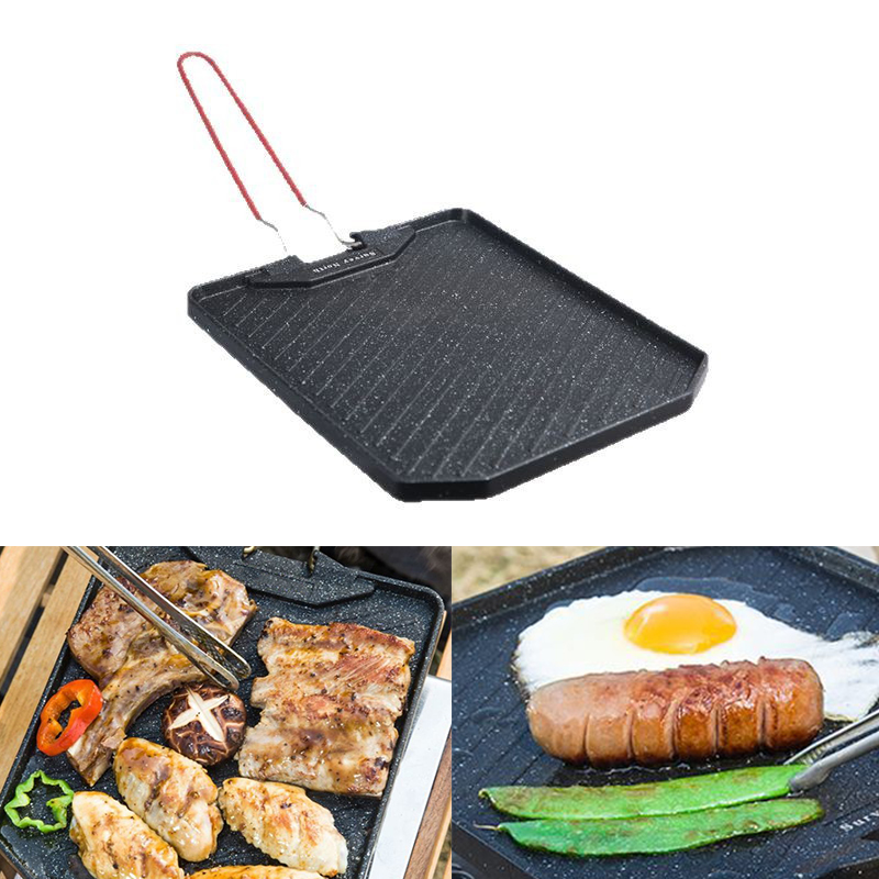 Camping Cooking Set Non Stick - مقلاة شواء للتخييم في الهواء الطلق،