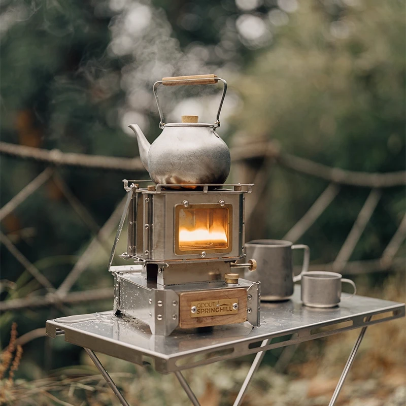 Camping Double Cooking Stove - موقد تخييم على الطراز العتيق سخان