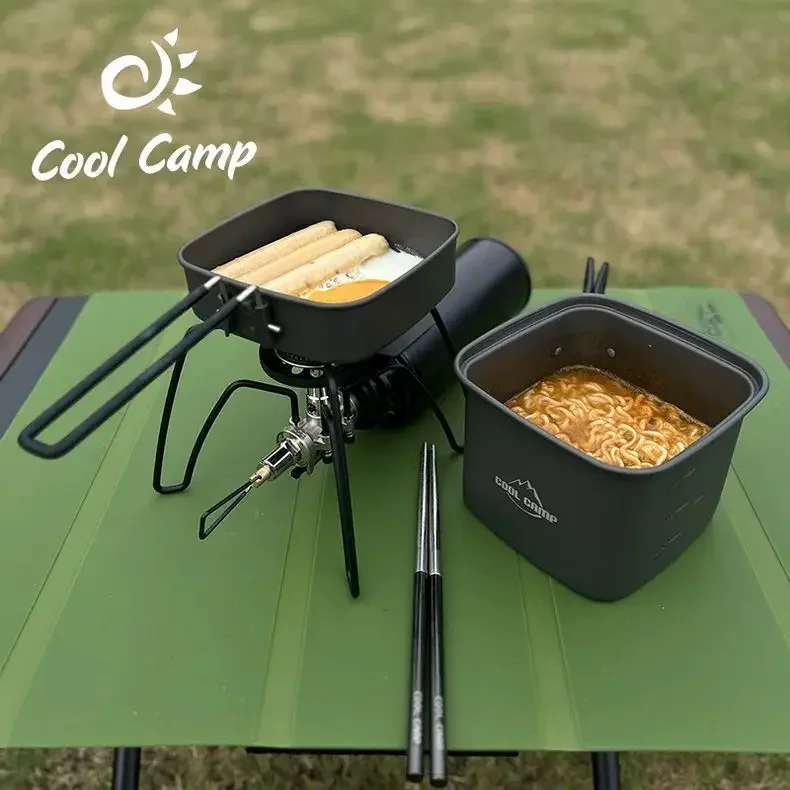 التخييم في الهواء الطلق وعاء م - مراجعة Camping Cooking Pots And Pans Set وسعره