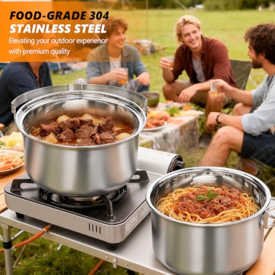 مجموعة أدوات الطهي للتخييم، طق - مراجعة Campfire Cooking وسعره