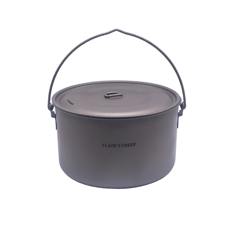 FLAME'S العقيدة 1100 مللي 1950 - مراجعة Camping Cooking Pots And Pans Set وسعره