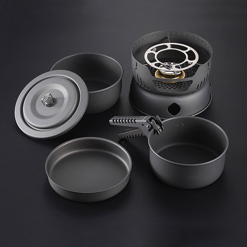 طقم أطباخ 2-4 أشخاص مكون من 10 - مراجعة Camping Cooking Materials وسعره