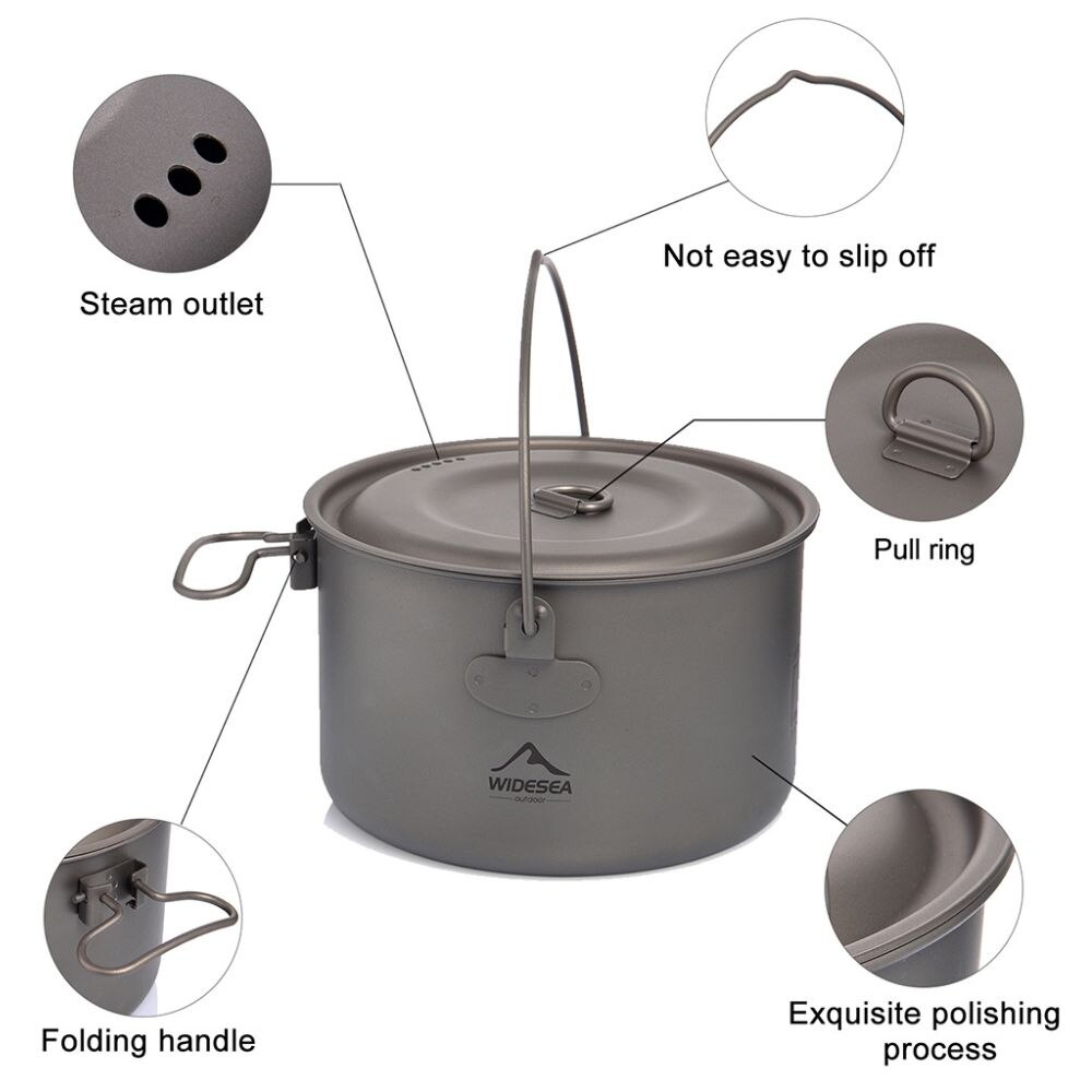أدوات طاولة تخييم واسعة من الت - مراجعة Camping Cooking Pots And Pans Set وسعره