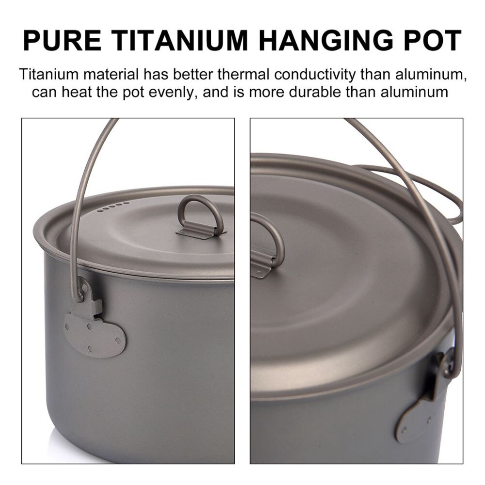 أدوات طاولة تخييم واسعة من الت - مراجعة Camping Cooking Pots And Pans Set وسعره