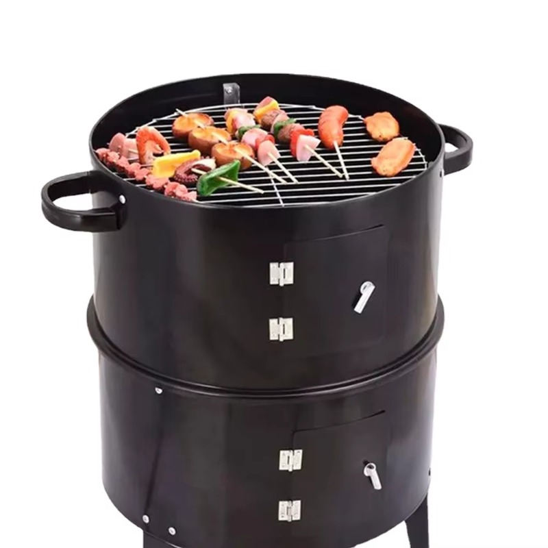 G3BBQ شواء موقد فحم مستدير في  - مراجعة Camping Double Cooking Stove وسعره