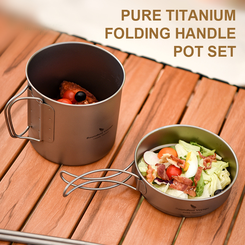 مجموعة أوعية بمقبض قابل للطي م - مراجعة Camping Cooking Pots And Pans Set وسعره