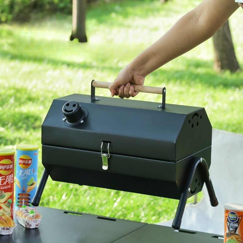 الكربون الصلب شواية باربيكيو ا - مراجعة Camping Double Cooking Stove وسعره