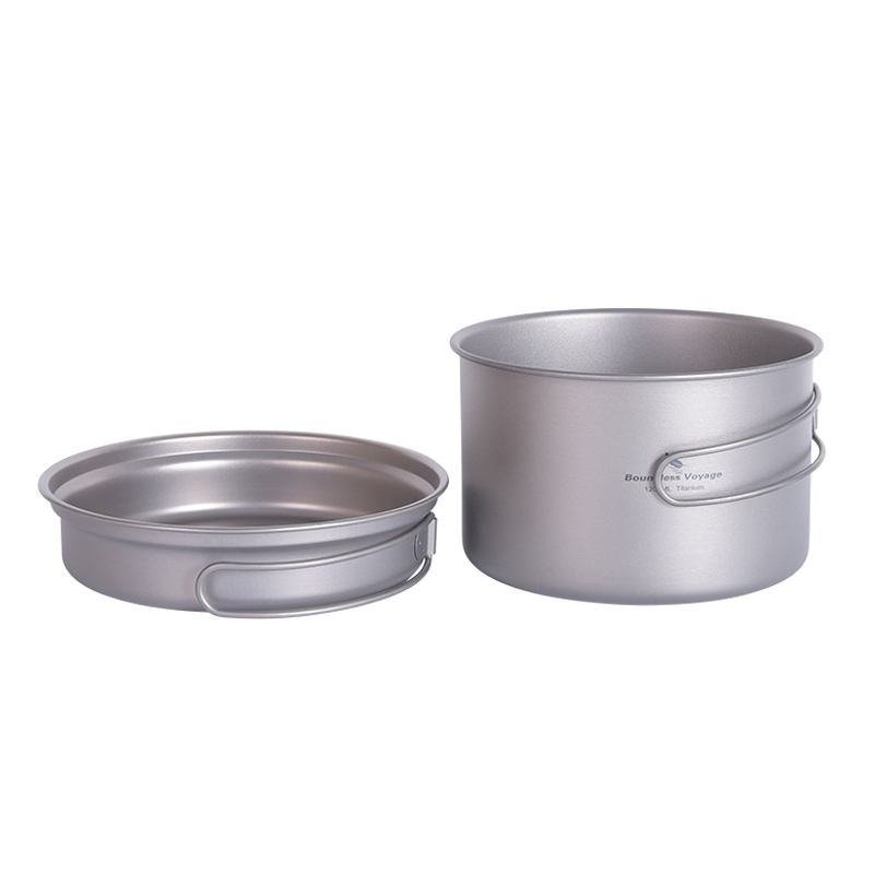 مقلاة من التيتانيوم من Boundle - مراجعة Camping Cooking Pots And Pans Set وسعره