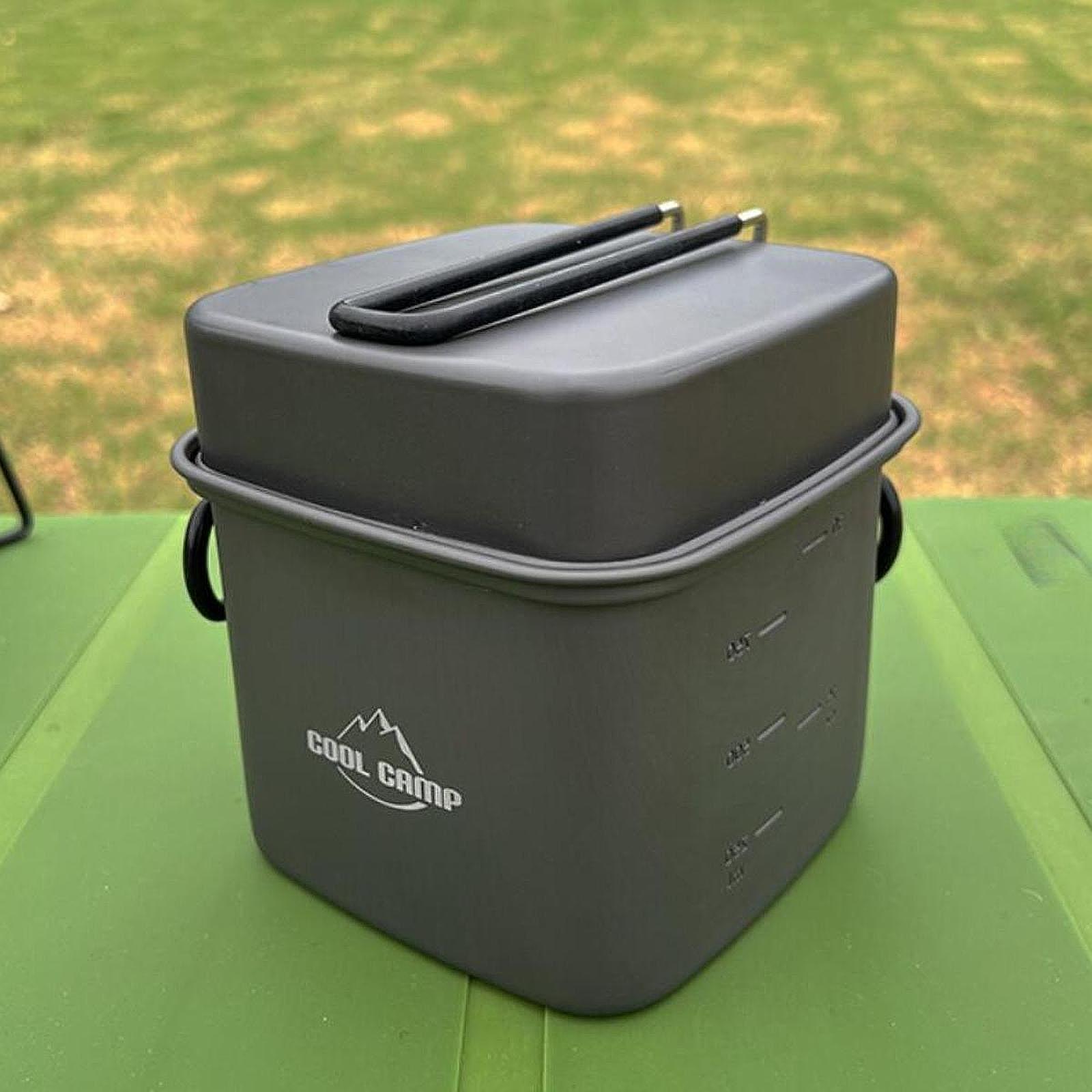 طقم أدوات طهي للتخييم، مقلاة خ - مراجعة Camping Cooking Set Non Stick وسعره