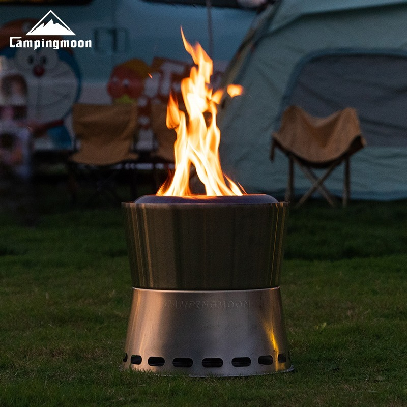 فرن احتراق ثانوي مزدوج المخروط - مراجعة Camping Double Cooking Stove وسعره
