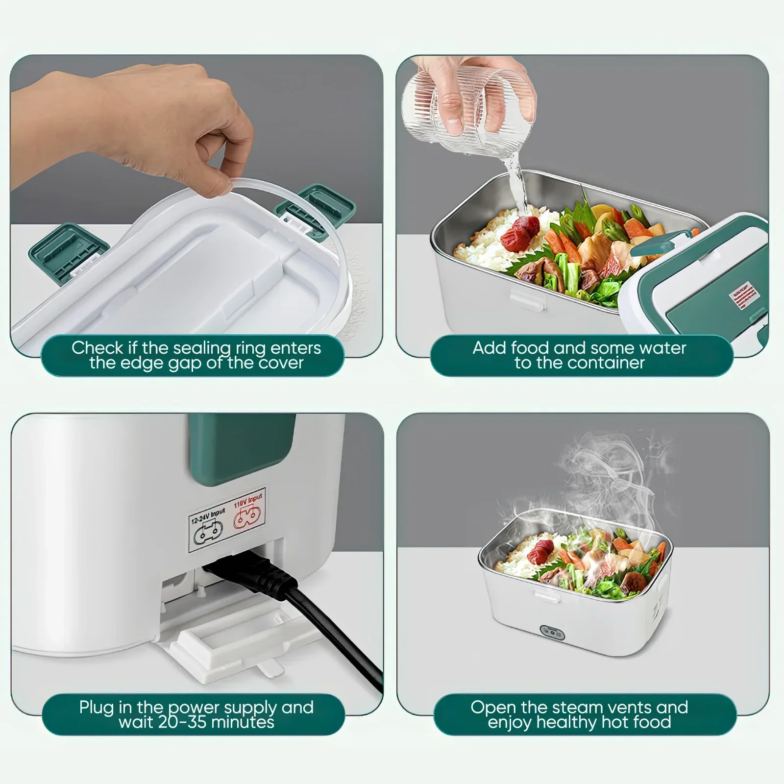 صندوق غداء كهربي جهاز تسخين ال - مراجعة Camping Cooking Electric وسعره