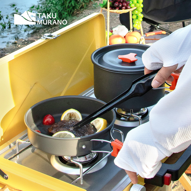 مجموعة أدوات طهي للتخييم، أوان - مراجعة Camping Cooking Gadgets وسعره