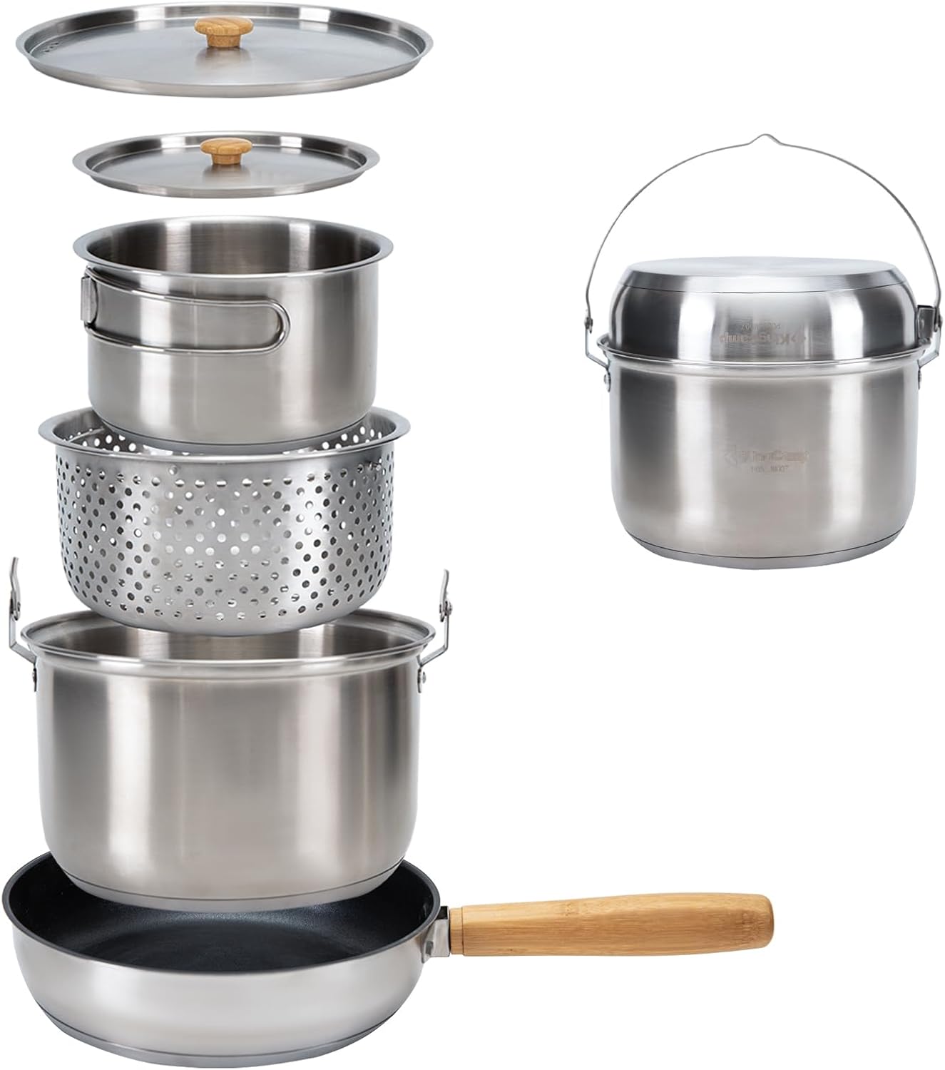طقم أواني طهي للتخييم من الفول - مراجعة Camping Cooking Pots And Pans Set وسعره