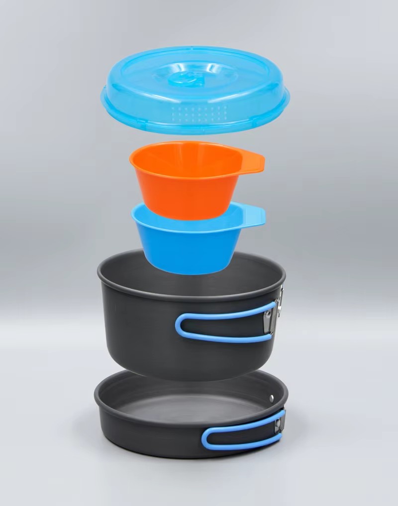 تجهيزات المطابخ التخييم الظهر  - مراجعة Camping Cooking Pots And Pans Set وسعره