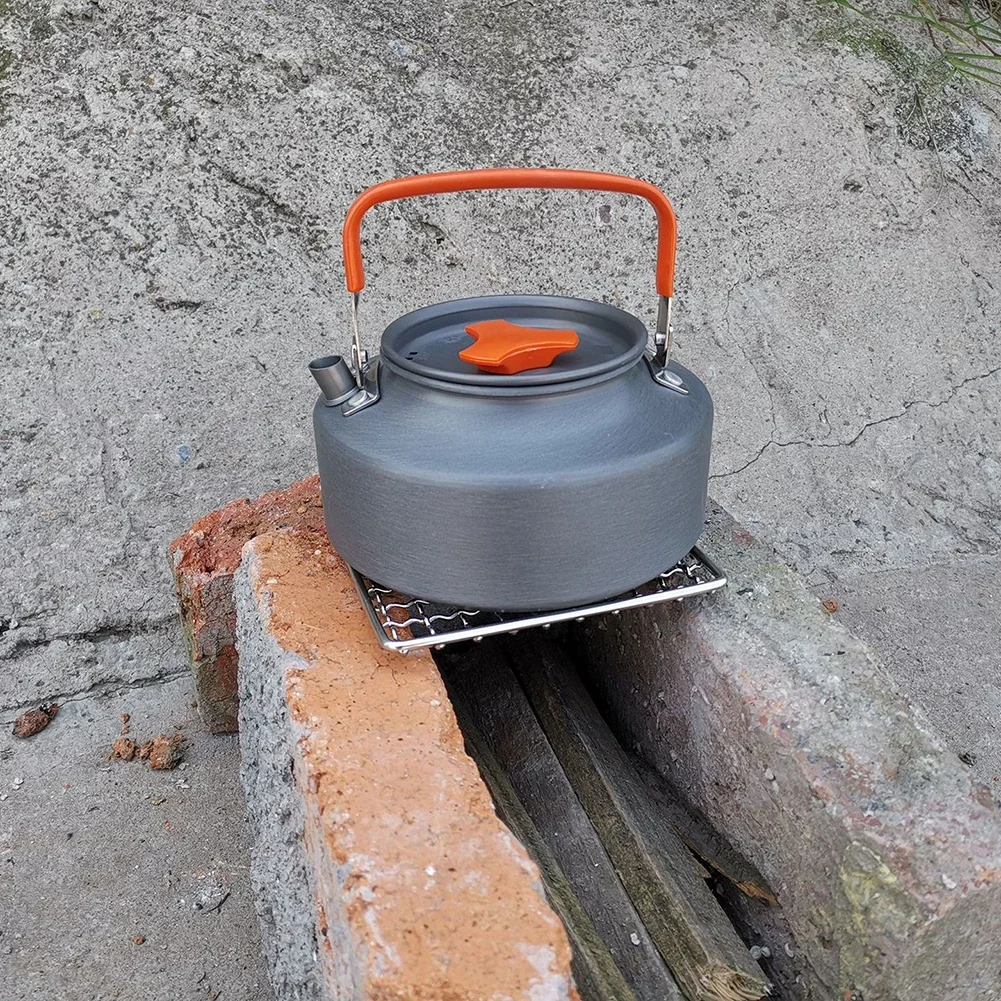 شبكة شواء للباربكيو من الفولاذ - مراجعة Camping Cooking Set Non Stick وسعره