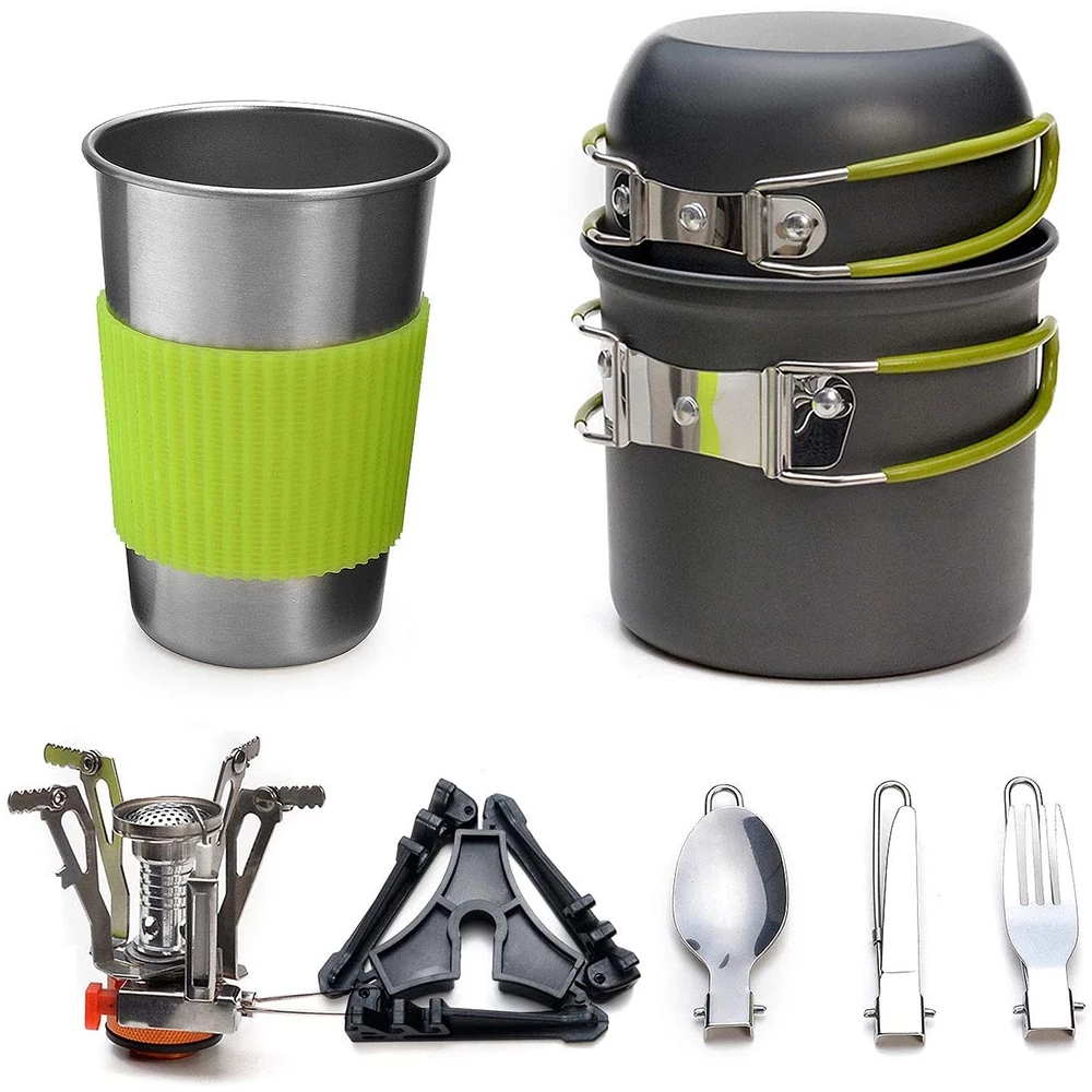 طقم أواني طهي للتخييم مع موقد  - مراجعة Camping Cooking Gadgets وسعره