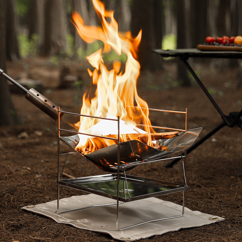 حرق الخشب موقد للتخييم المحمول - مراجعة Campfire Cooking وسعره